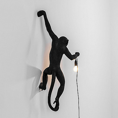 Monkey Lamp Black Wall Left Светильник Настенный