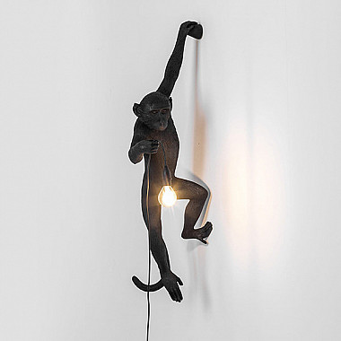 Monkey Lamp Black Wall Right Светильник Настенный