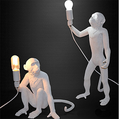 Monkey Lamp White Wall Right Светильник Настенный