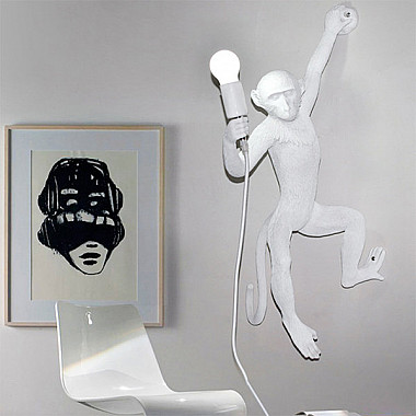 Monkey Lamp White Wall Right Светильник Настенный