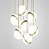 Crescent Chandelier 7 by Lee Broоm Gold