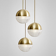 Lens Flair Chandelier 3 by Lee Broоm Gold