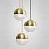 Lens Flair Chandelier 3 by Lee Broоm Gold