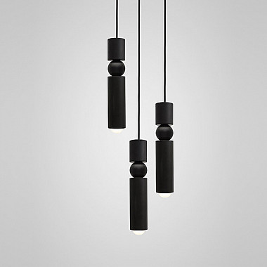 Люстра Fulcrum Light 3 lamps by Lee Broоm Black