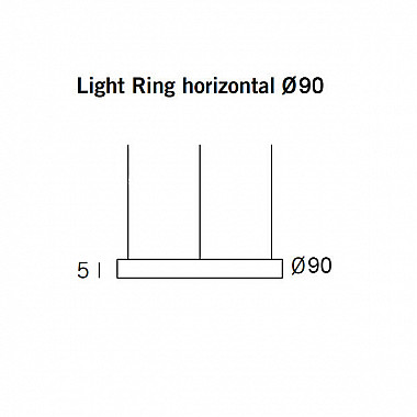 Luminous Horizontal Ring D90 Brass