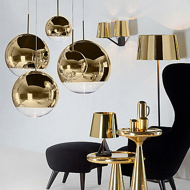 Светильник Mirror Ball Gold by Tom Dixon D30