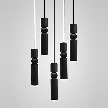 Люстра Fulcrum Light 5 lamps by Lee Broоm Black