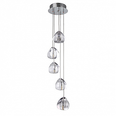 Mizu 5 Five Pendant Chandelier by Terzani