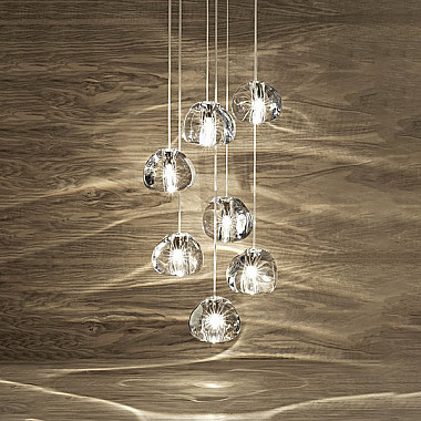 Mizu 7 Seven Pendant Chandelier by Terzani