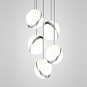 Crescent Chandelier 5 by Lee Broоm Chrome