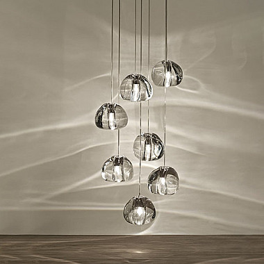 Mizu 7 Seven Pendant Chandelier by Terzani