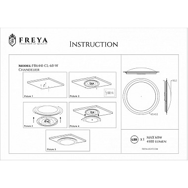Потолочный светильник Glory FR6441-CL-30-W