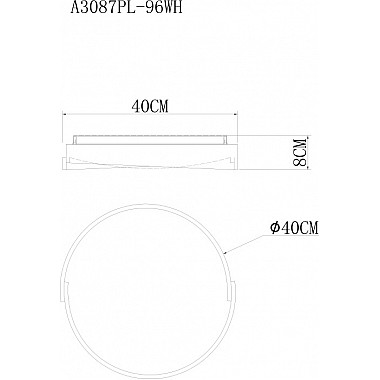 Потолочный светильник A3087PL-96WH