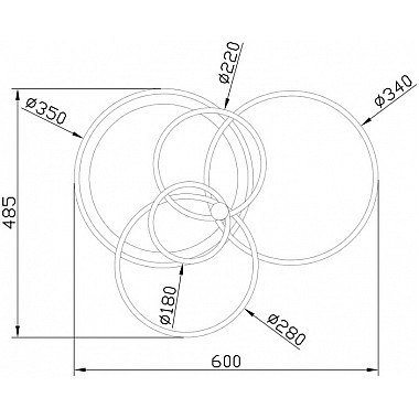 Потолочный светильник CONTOUR 10213/4LED BL White
