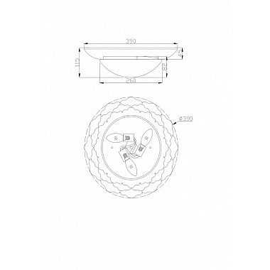 Потолочный светильник Marte H012CL-03G