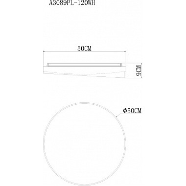 Потолочный светильник A3089PL-120WH
