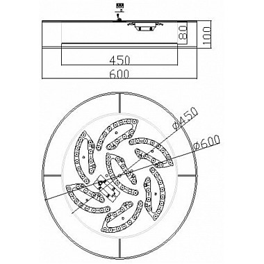 Потолочный светильник Zoticus FR6005CL-L48G