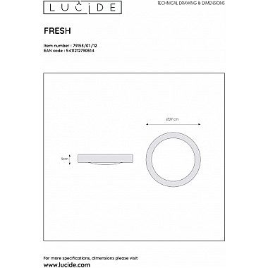 Потолочный светильник Fresh 79158/01/12
