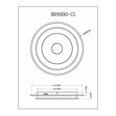 Потолочный светильник Button MR9000-CL