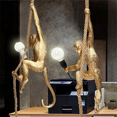 Monkey Lamp Gold Right Светильник Подвесной