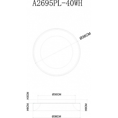 Потолочный светильник A2695PL-40WH