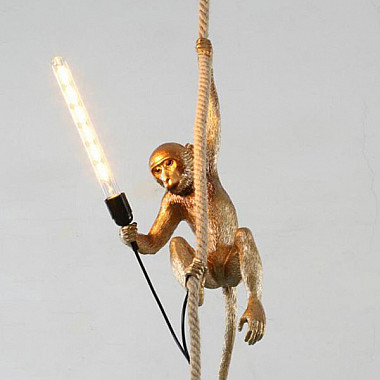 Monkey Lamp Gold Right Светильник Подвесной