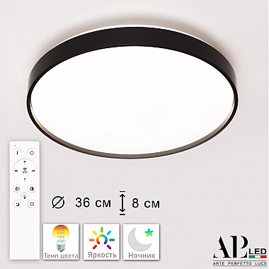 Потолочный светильник Toscana 3315.XM302-2-374/24W Black