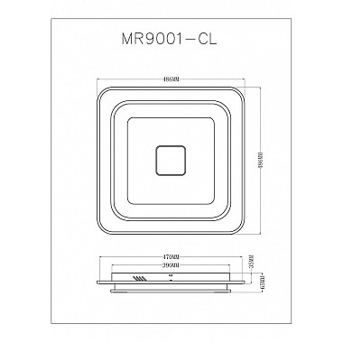 Потолочный светильник Button MR9001-CL
