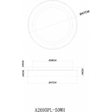 Потолочный светильник A2695PL-50WH