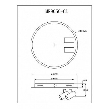 Потолочный светильник Focus MR9050-CL