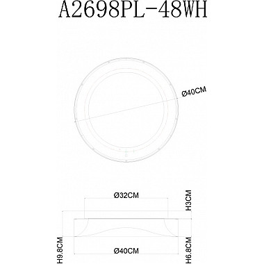 Потолочный светильник A2698PL-48WH