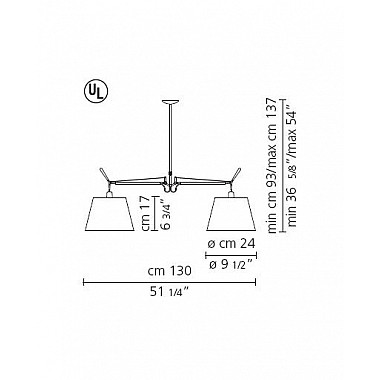 Потолочный светильник Artemide Tolomeo 2 by Michele De Lucchi