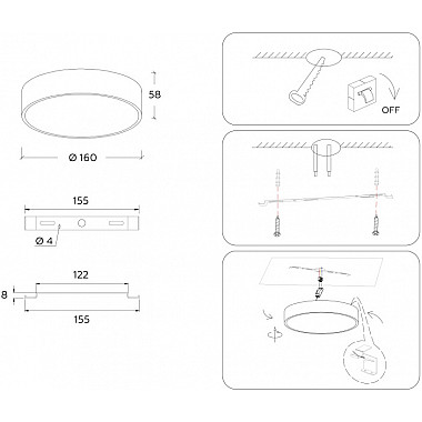 Потолочный светильник Orbital Air Alum FV5518