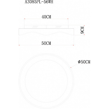 Потолочный светильник A3085PL-56WH