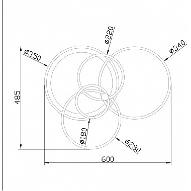Потолочный светильник CONTOUR 10213/4LED BL Chrome