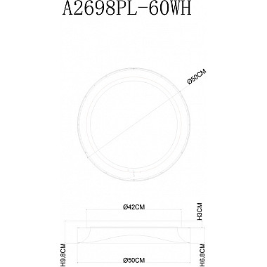 Потолочный светильник A2698PL-60WH
