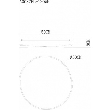 Потолочный светильник A3087PL-120WH